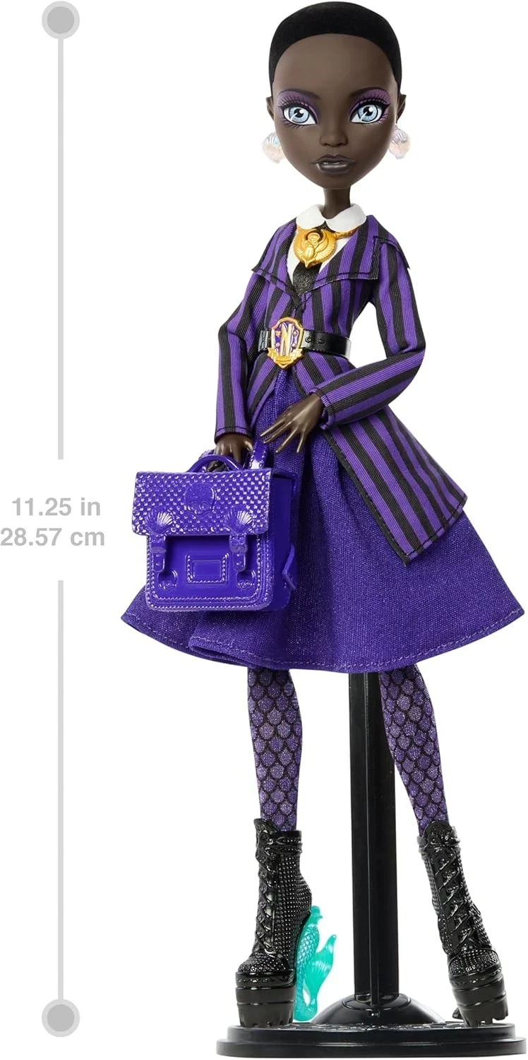 Monster High x Muñeca Wednesday y accesorios, Bianca Barclay Coleccionable en Uniforme de la Academia 3