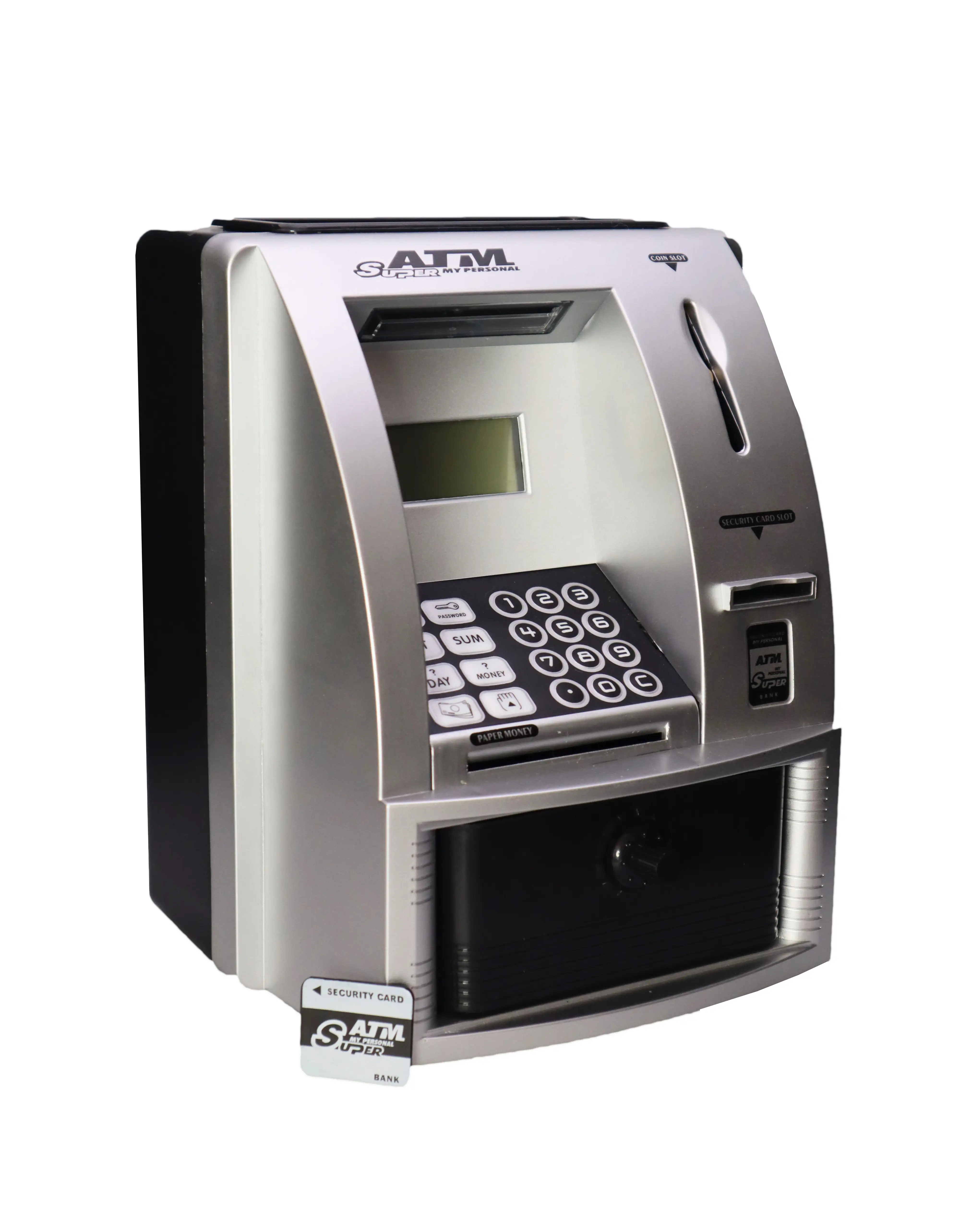 Alcancia Digital Mini Cajero Automatico Para Ahorro. Color Plata  3