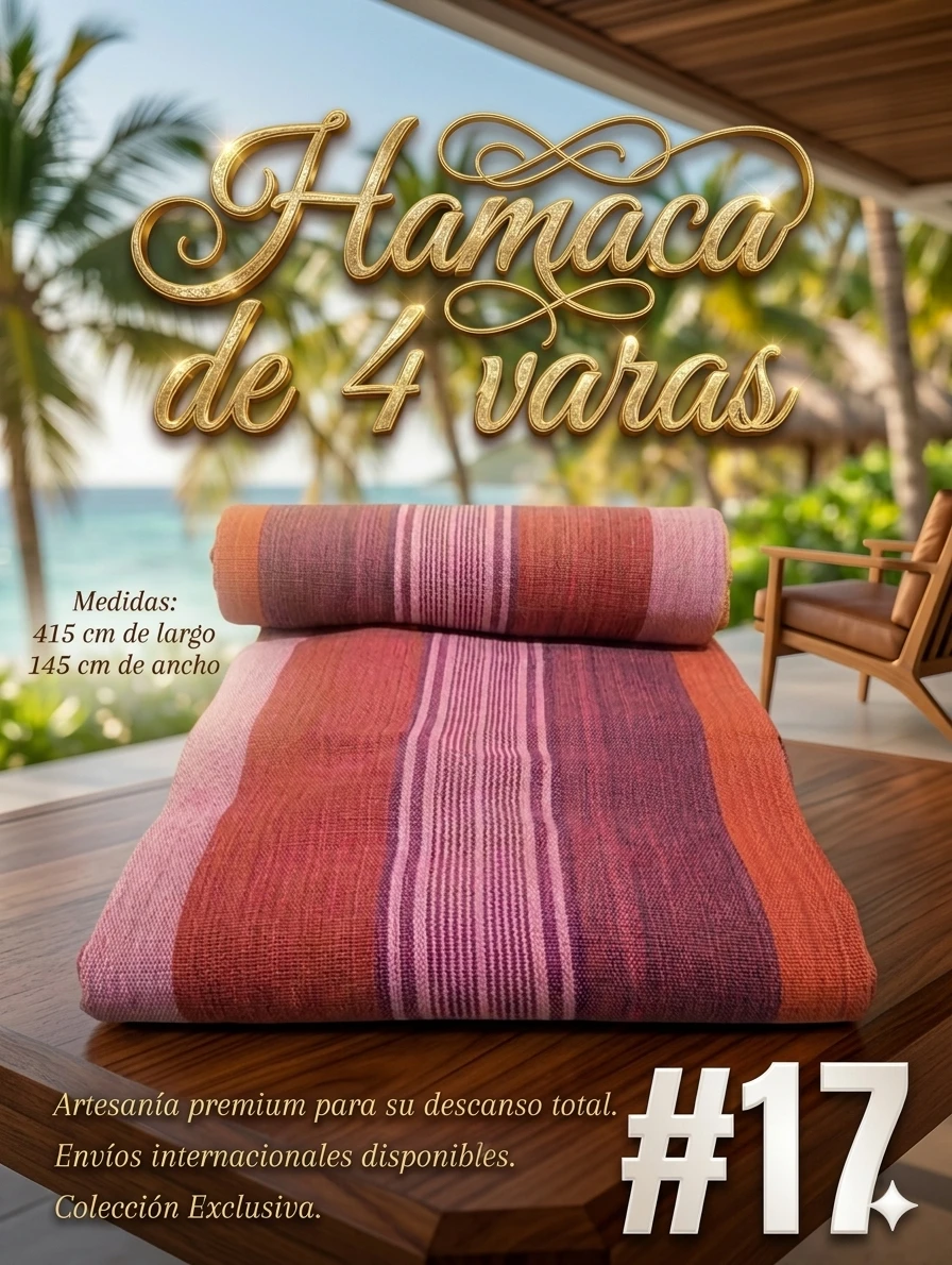 Hamaca de lona de 4 varas  2
