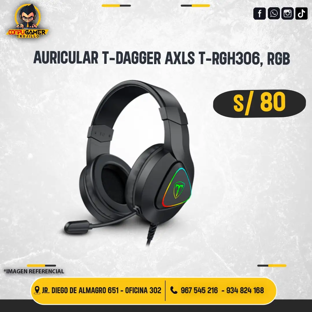 AURICULAR T-DAGGER AXLS RGB BLACK
