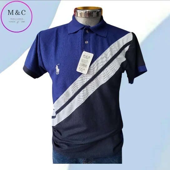 Playera M franja de color 5