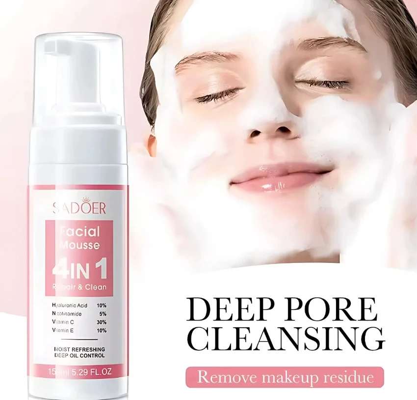 Espuma limpiadora facial 4 en 1 Sadoer 3