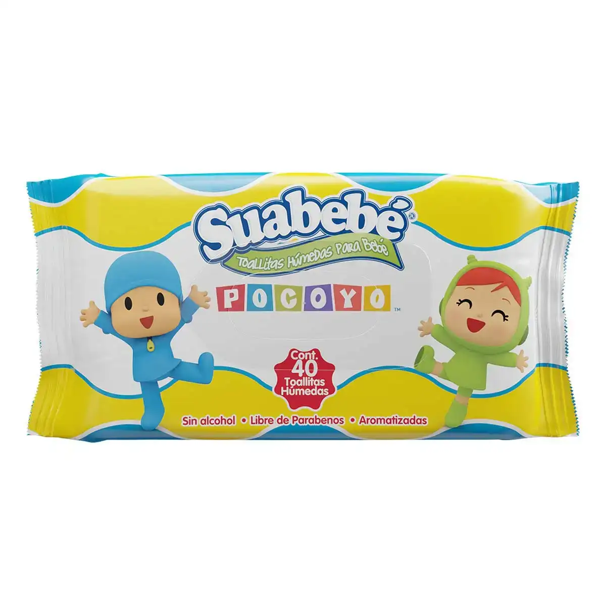 TOALLITAS HÚMEDAS PARA BEBÉ 40 PZ SUABEBÉ POCOYÓ