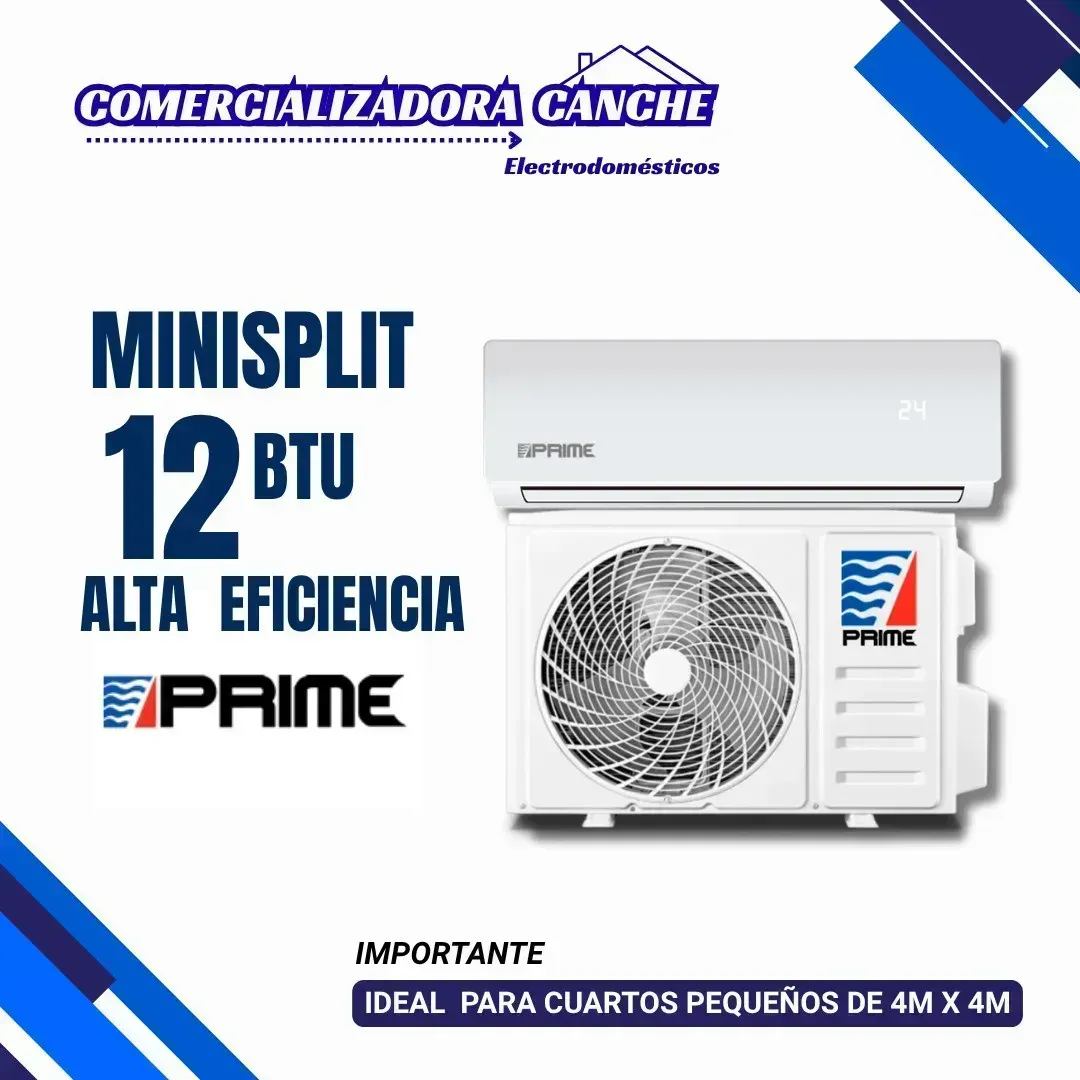 MINISPLIT 12BTU PRIME ALTA EFICIENCIA