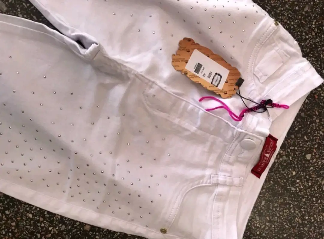 Calça Flare Jeans com Strass Brilho 3