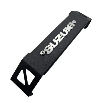  GN 125 / Frontal inferior farola acero negro logo 3d cromado ML