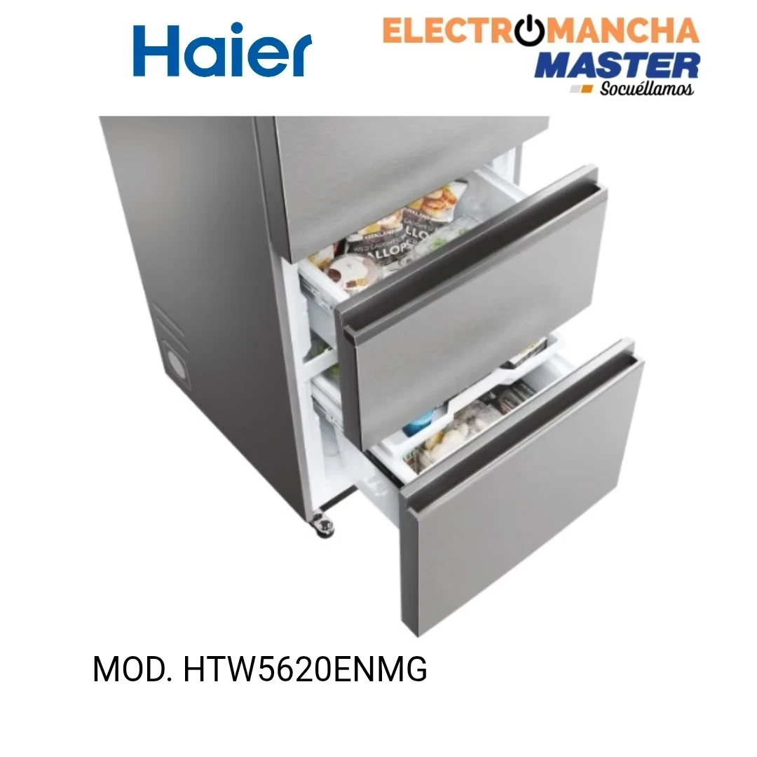 FRIGO COMBI HAIER HTW5620ENMG 2,05*60 INOX NF E 9