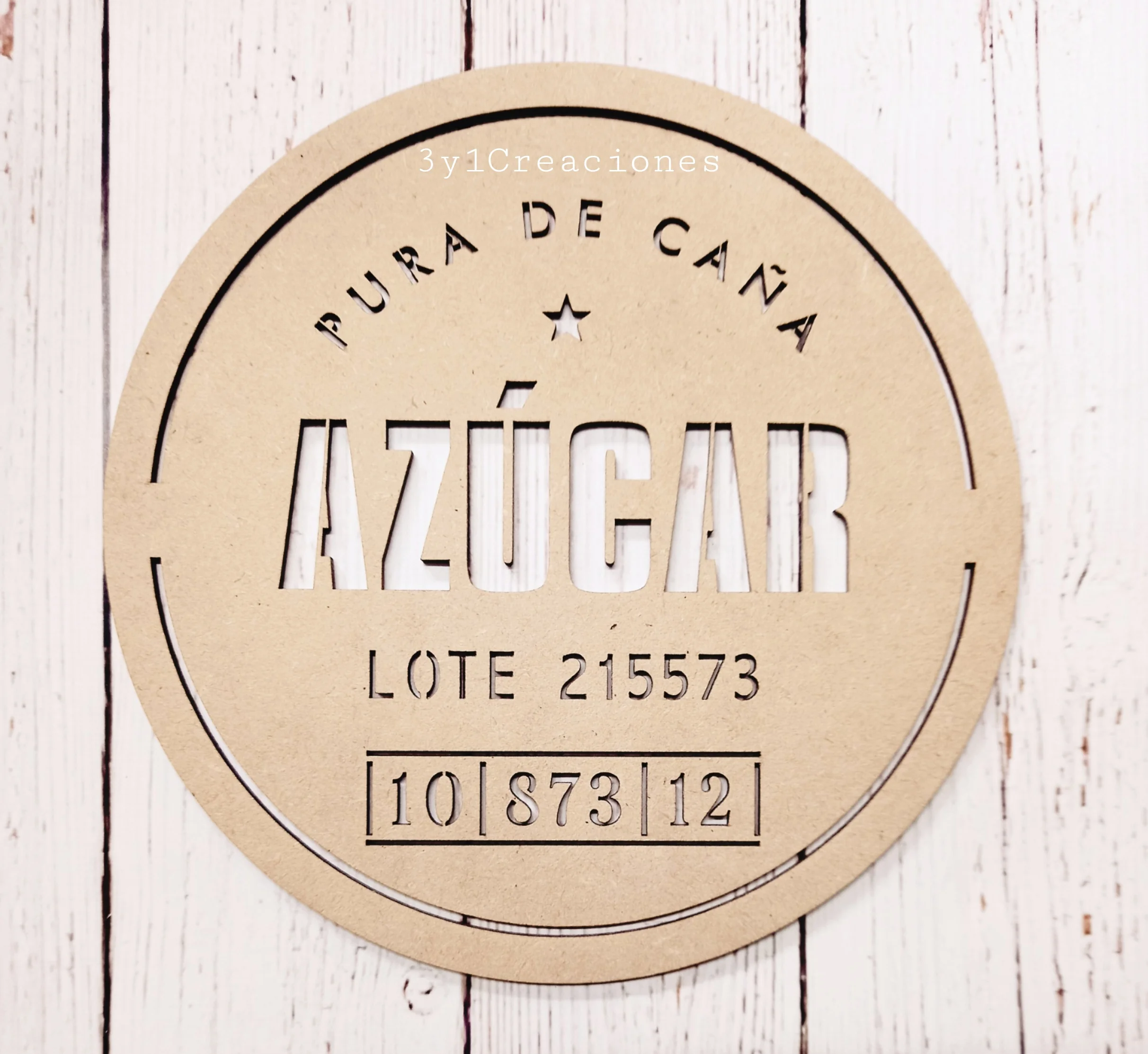 CARTEL CALADO AZÚCAR 20 CM