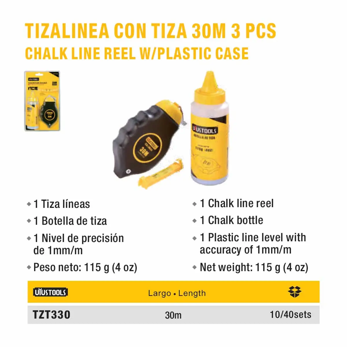 TIZALINEA CON TIZA/NIVEL UYUST 30 M