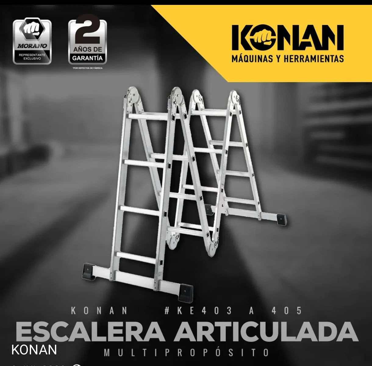 ESCALERA KONAN ARTICULADA 4 X 4 MTS