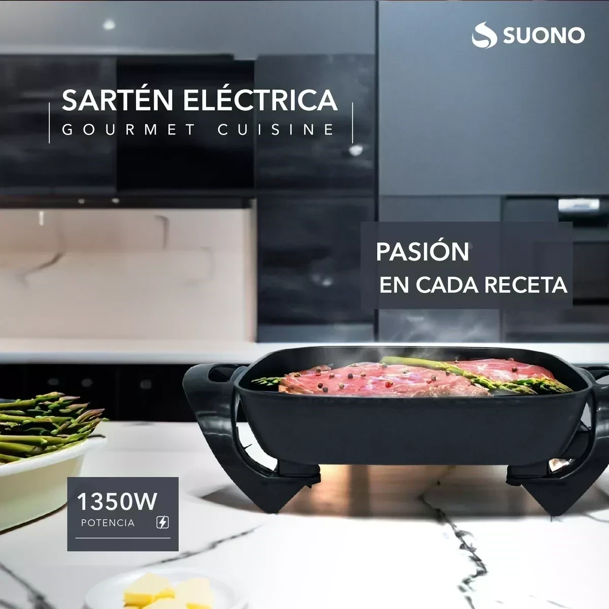 SARTEN ELÉCTRICA SUONO ANTIADHERENTE 1500W 4