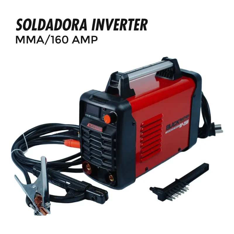 Soldadora Inverter Electrodos Bp-250i 160a Black Panther Rojo
