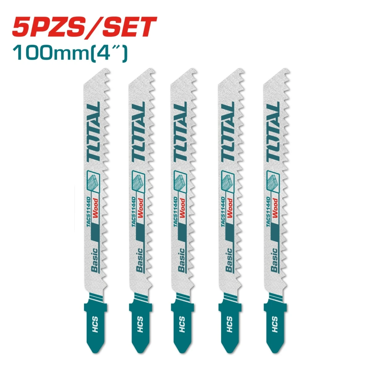 TAC51144D Set de cuchillas de madera para sierra sable 5pcs total 2