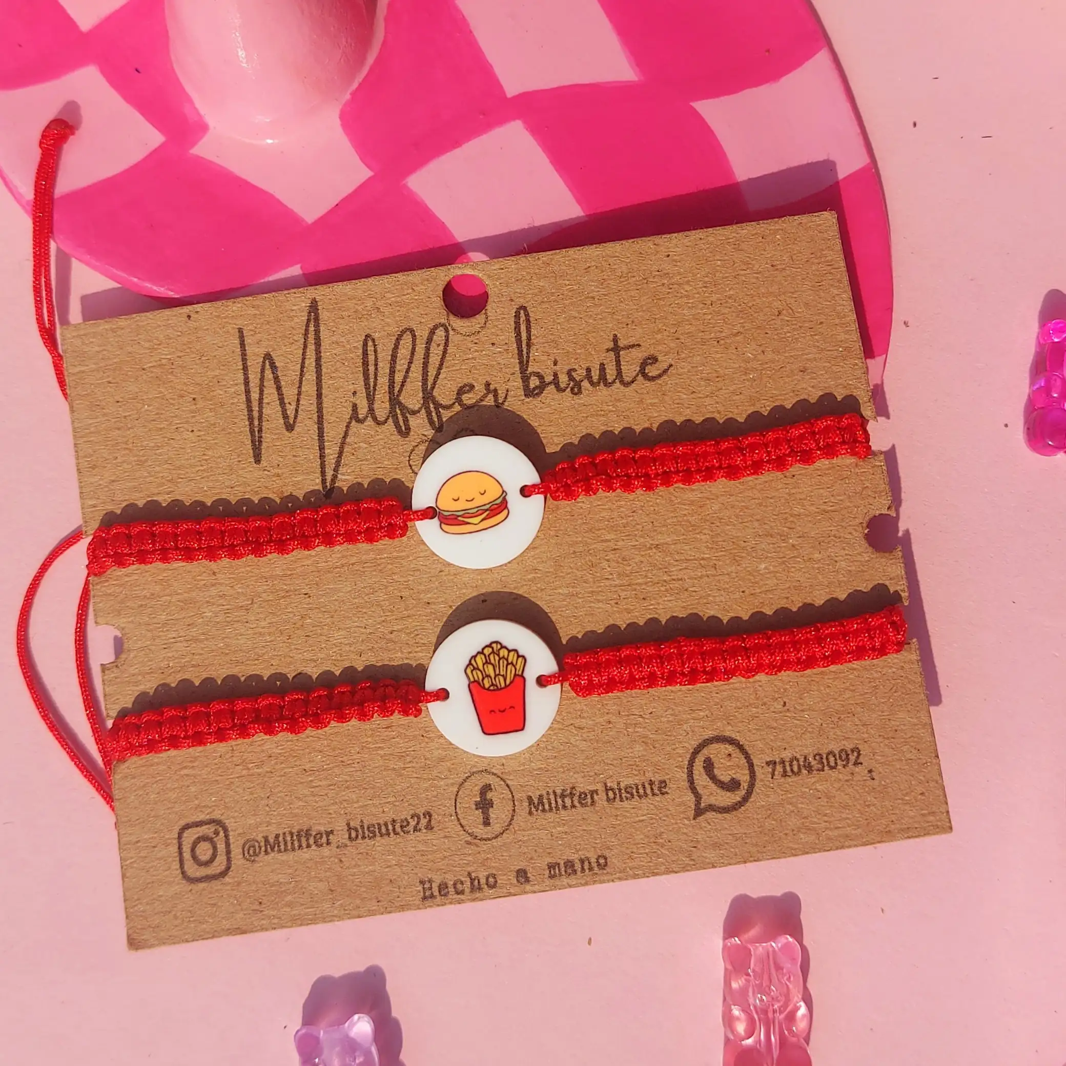 Pulsera Hamburguesa y papas  2