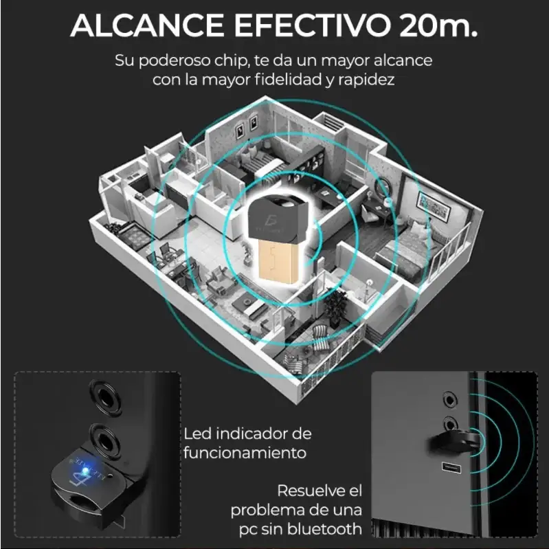 Mini Adaptador Bluetooth 5.0 Usb 3.0 Computadora Pc  3
