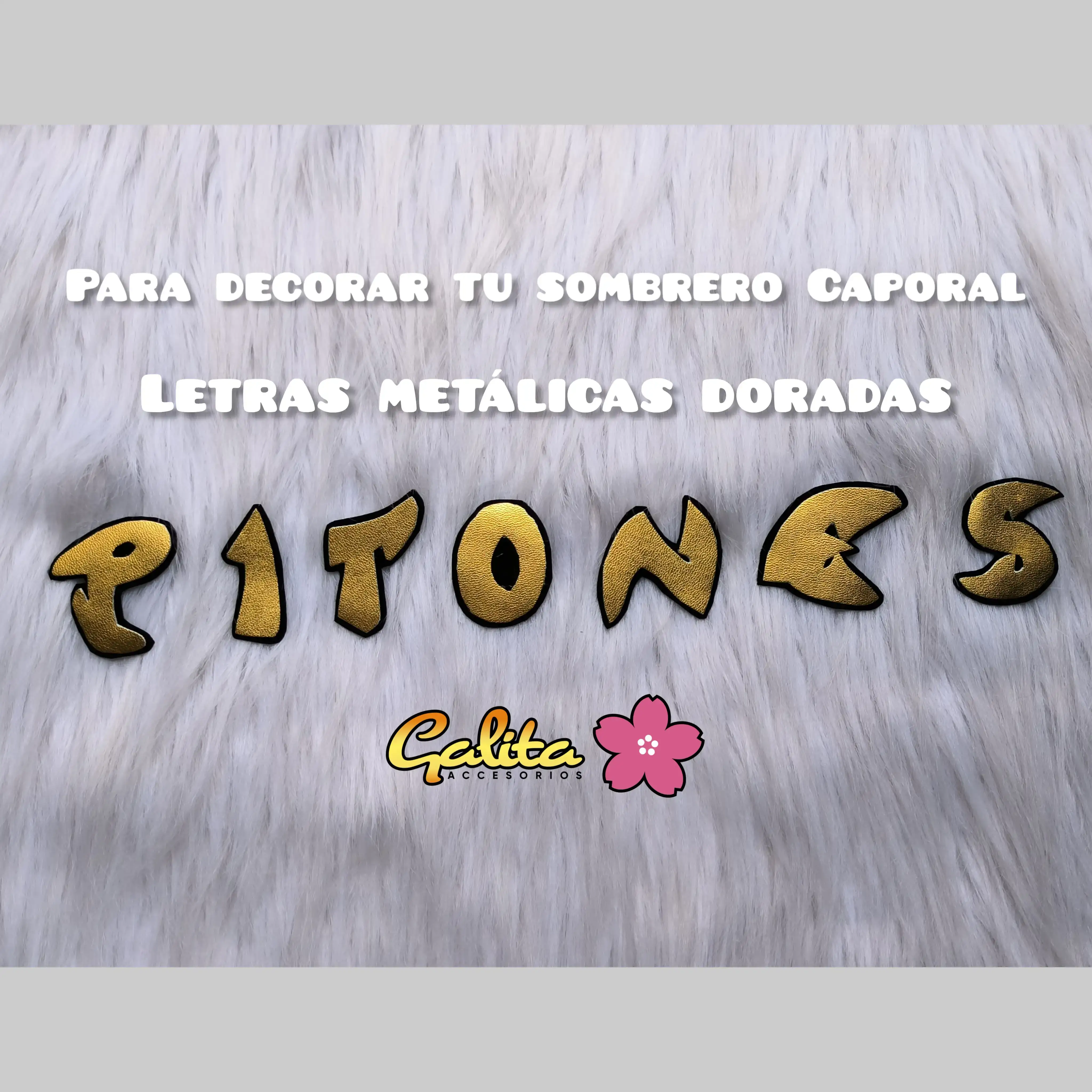 Letras metálicas doradas