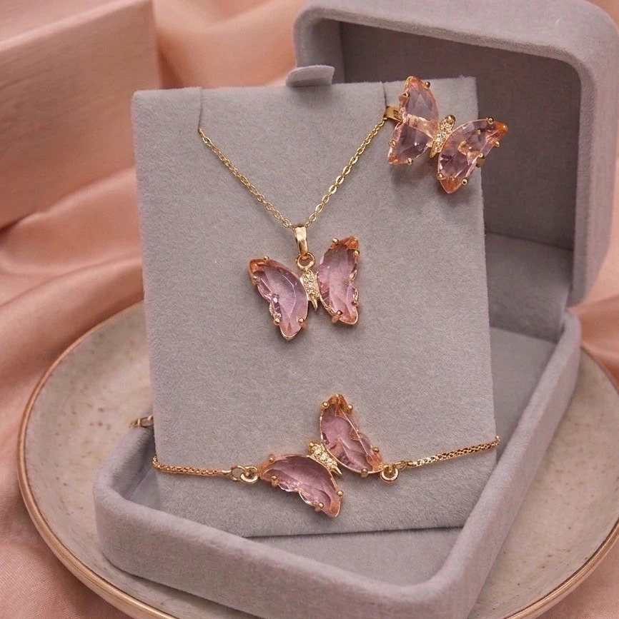 Set mariposa Rosa