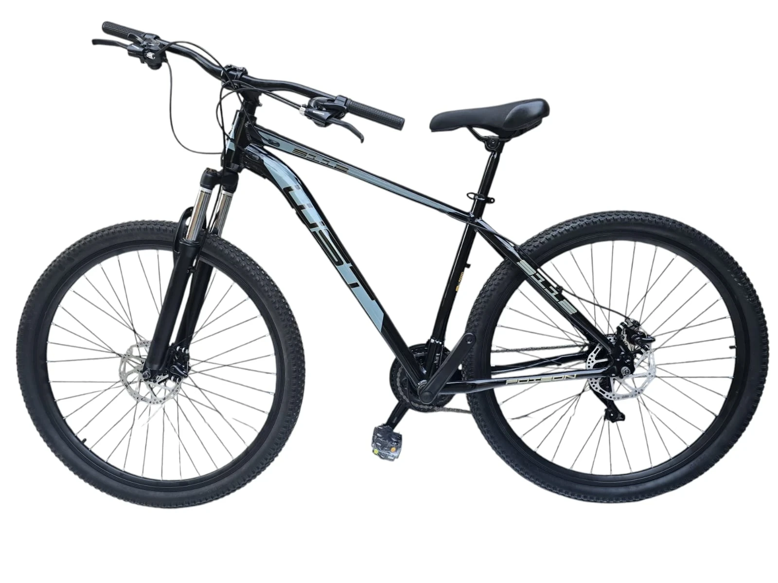 BICICLETA WST 21.V SHIMANO CUADRO DE ALUMINIO COLOR NEGRO/GRIS TALLE L ROD29