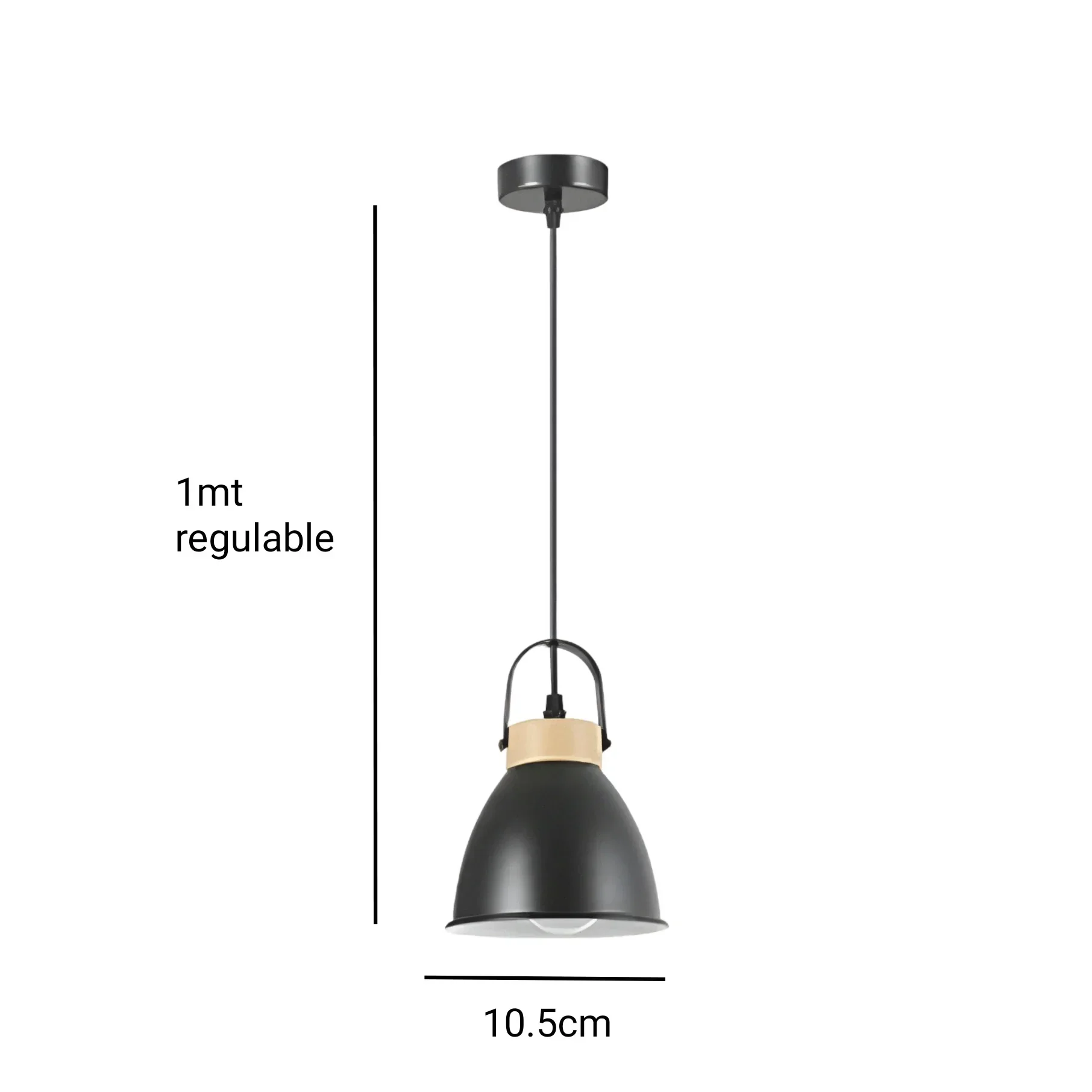 LAMPARA COLGANTE LUA 1L E27  5