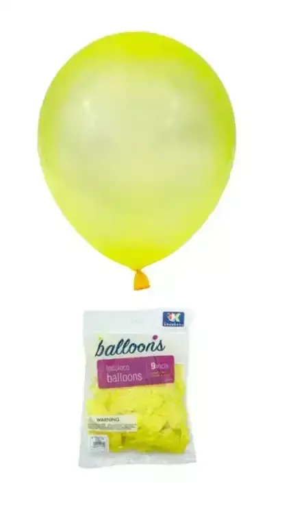 Globo latex cristal fluo 9" x 100 unidades  4