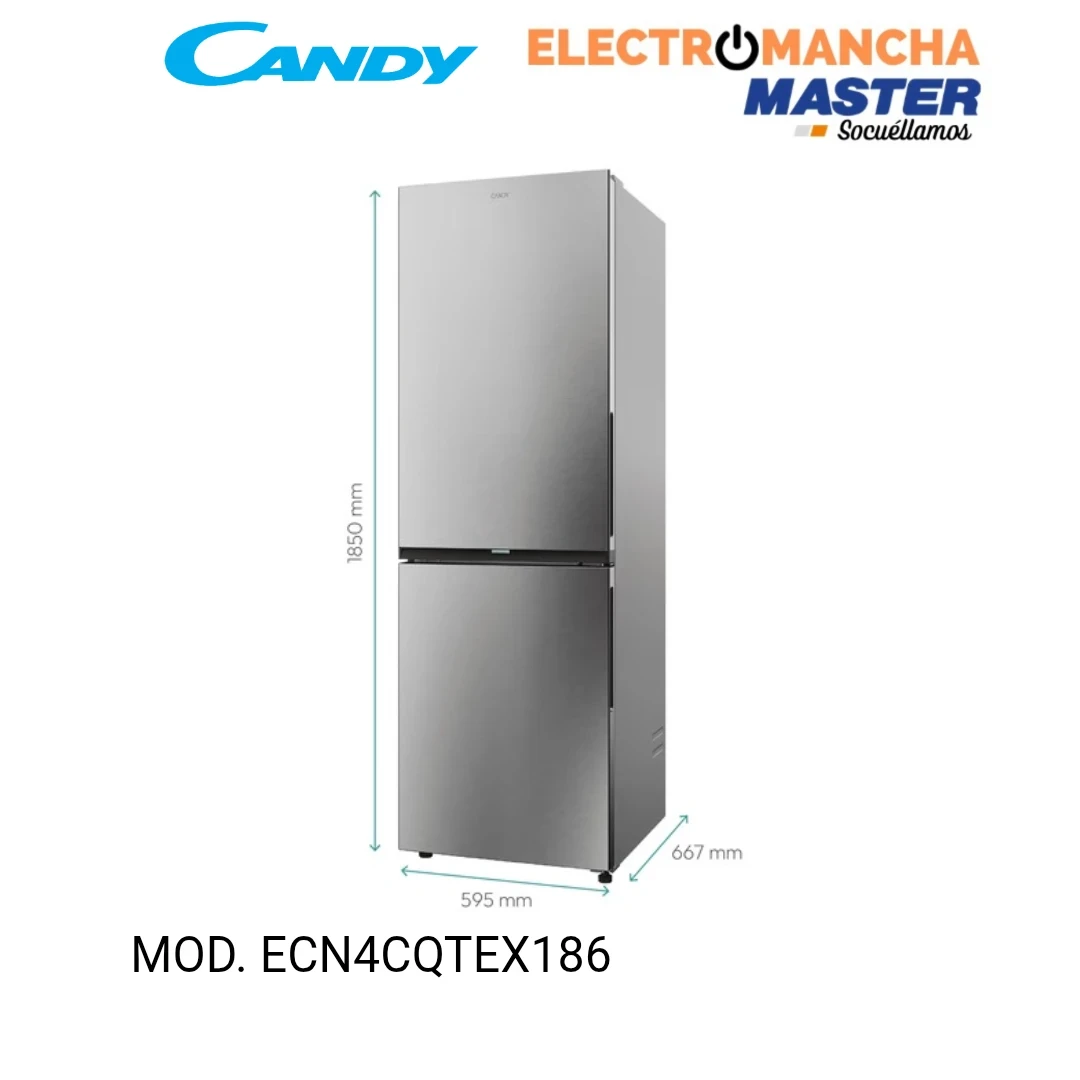 FRIGO COMBI CANDY ECN4CQTEX186 INOX NF E 3