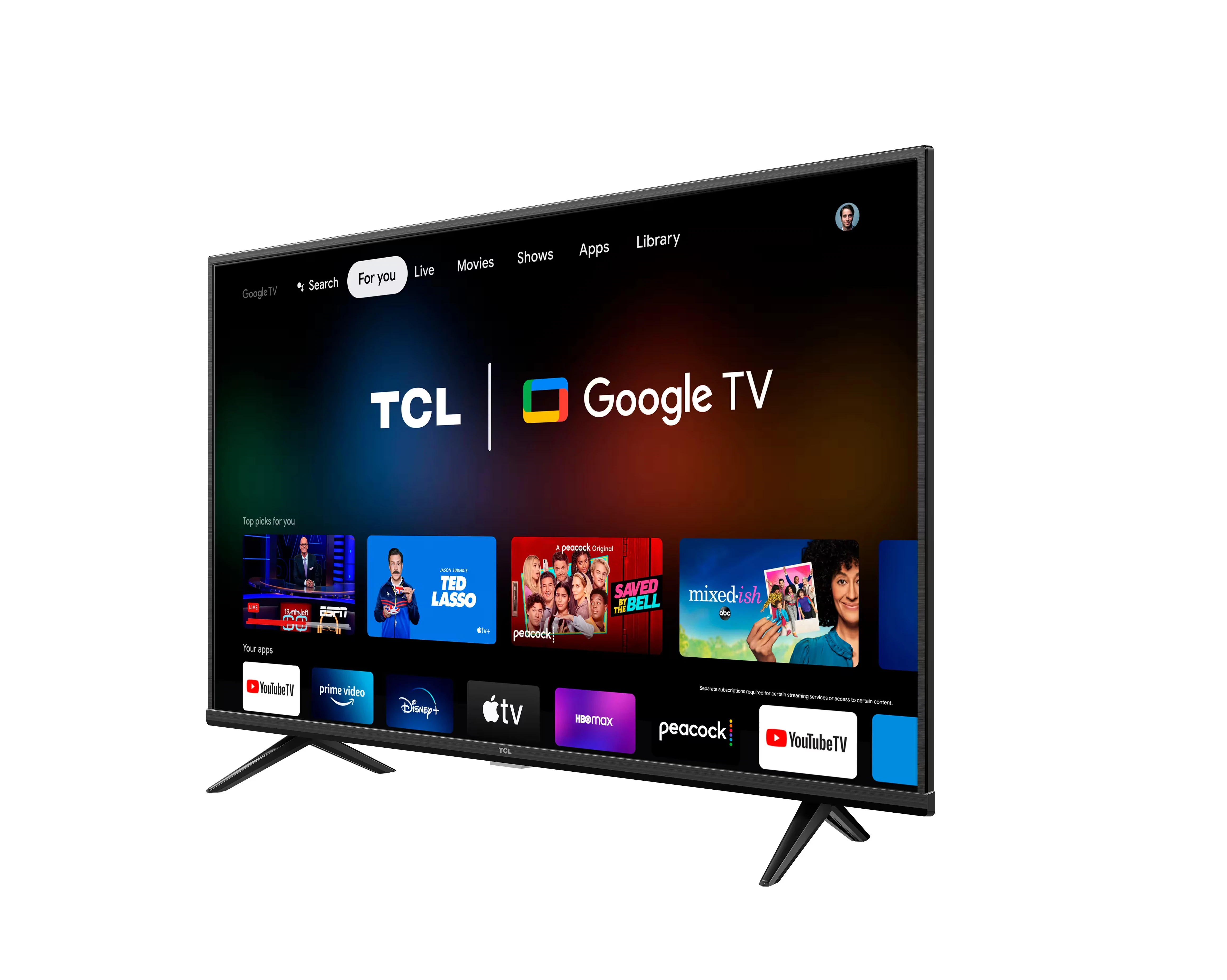 Smartv TCL de 43"  4K 2