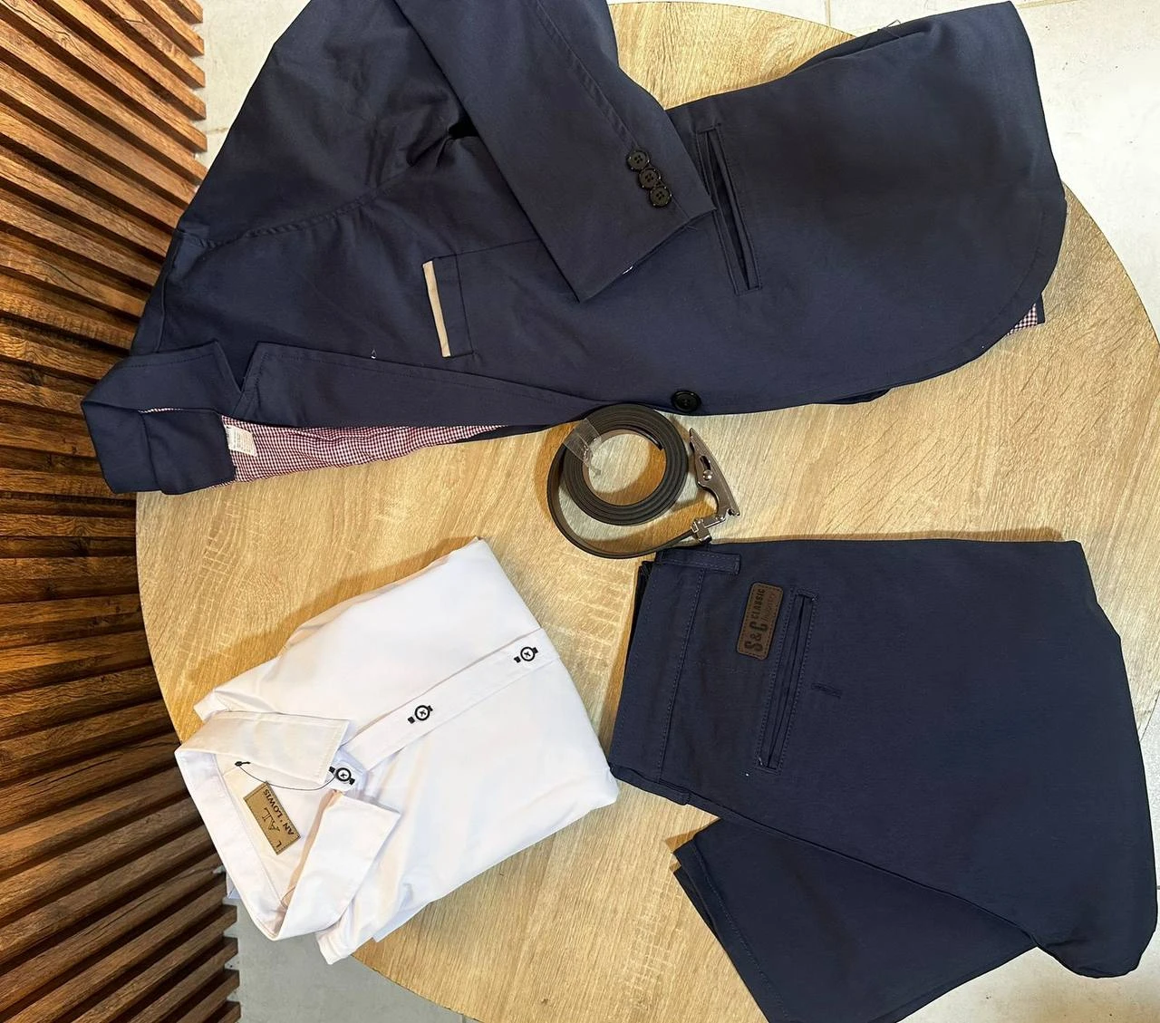 Conjunto formal BLAZERS, PANTALON, CAMISA, CORREA 8
