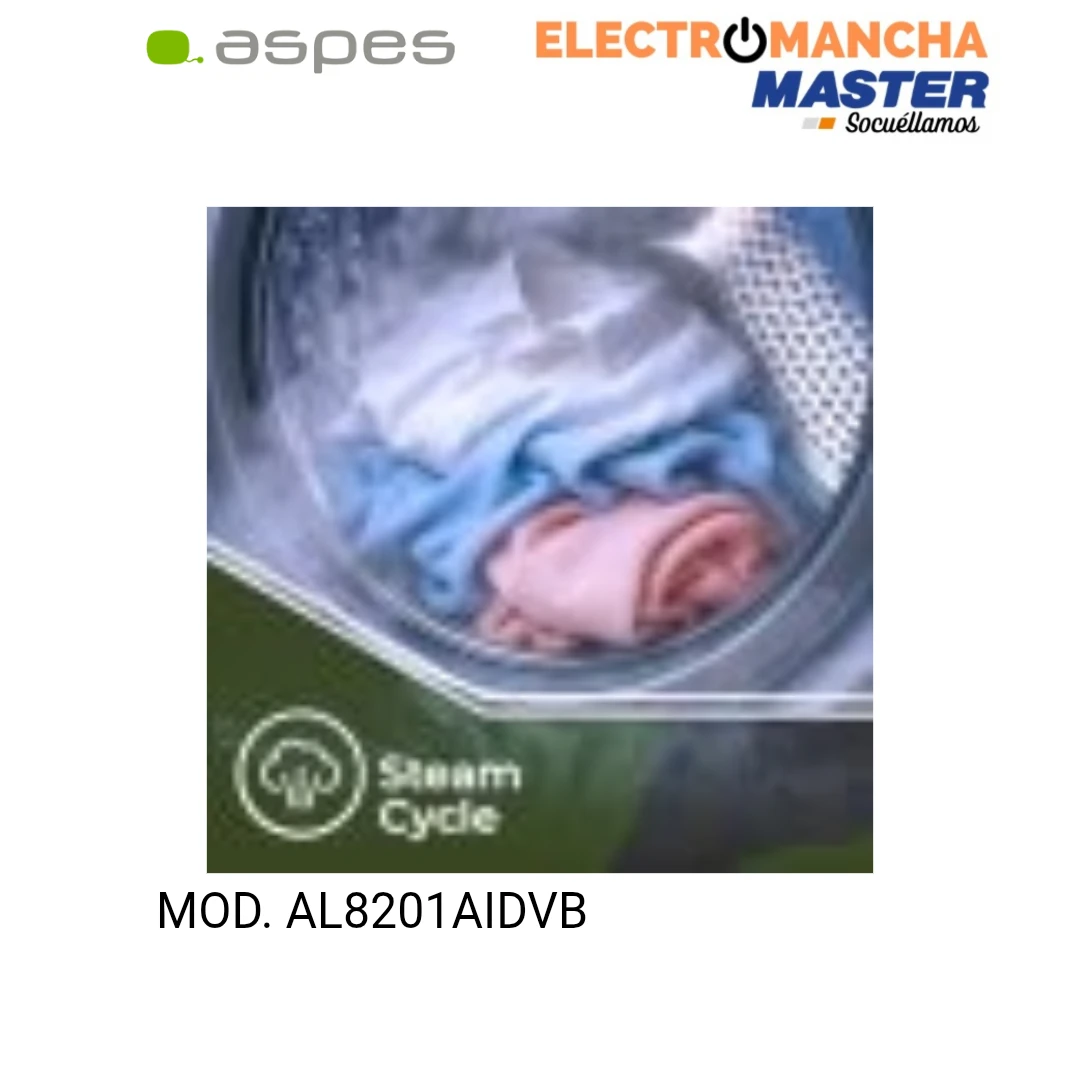 LAVADORA ASPES AL8201AIDVB 8 KILOS 1200 RPM  CLASE A 4