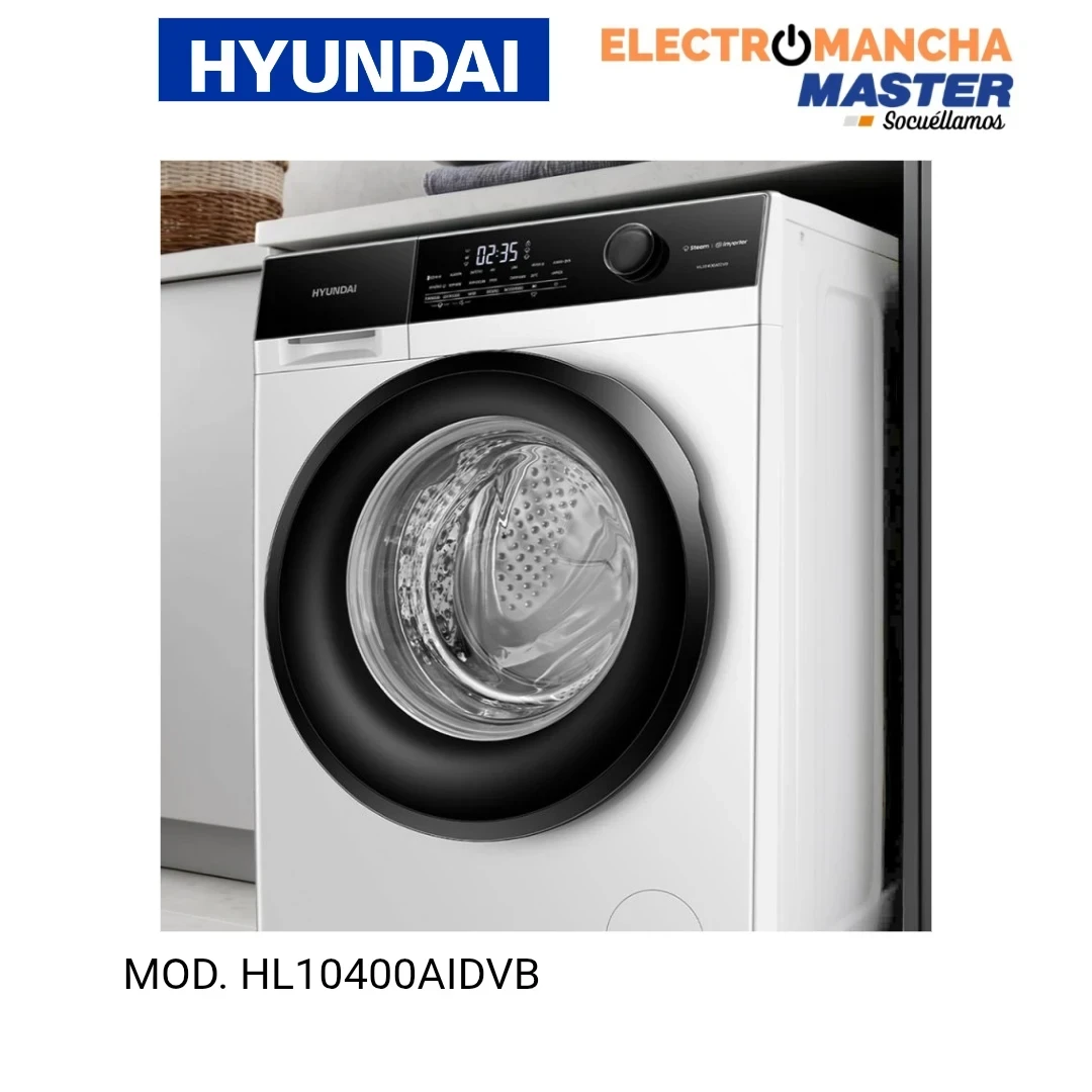 LAVADORA HYUNDAI HL10400AIDVB 10 KILOS 1400 RPM. A  3