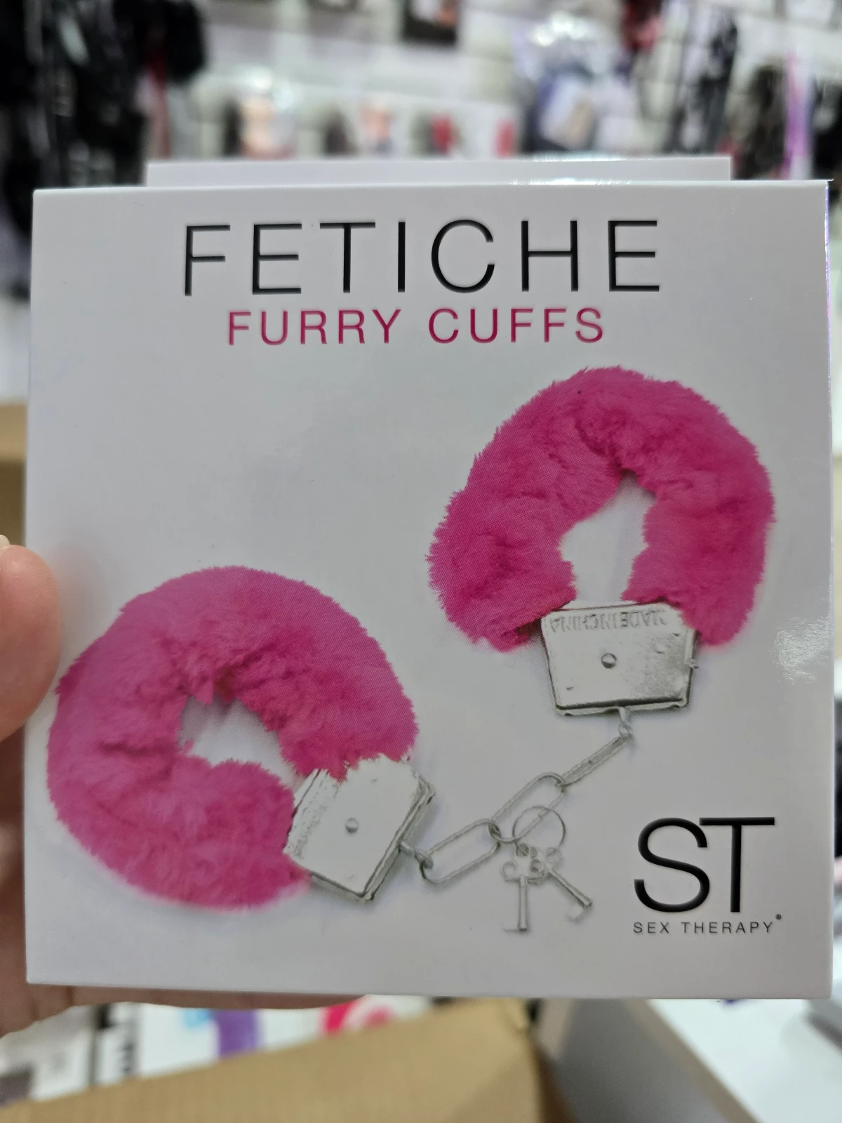 Esposas de Metal con peluche rosa