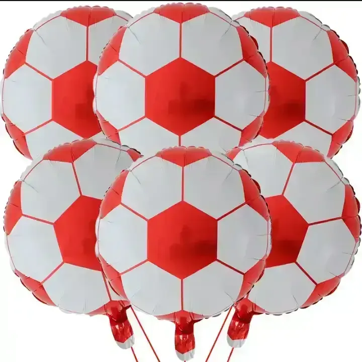 Globo metalizado 18 pulgadas pelota de futbol 3