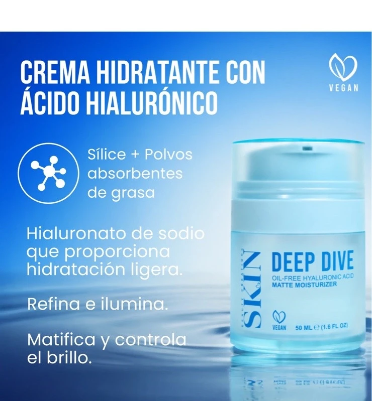 HIDRATANTE MATE CON ÁCIDO HIALURÓNICO SIN ACEITE beauty creations 2