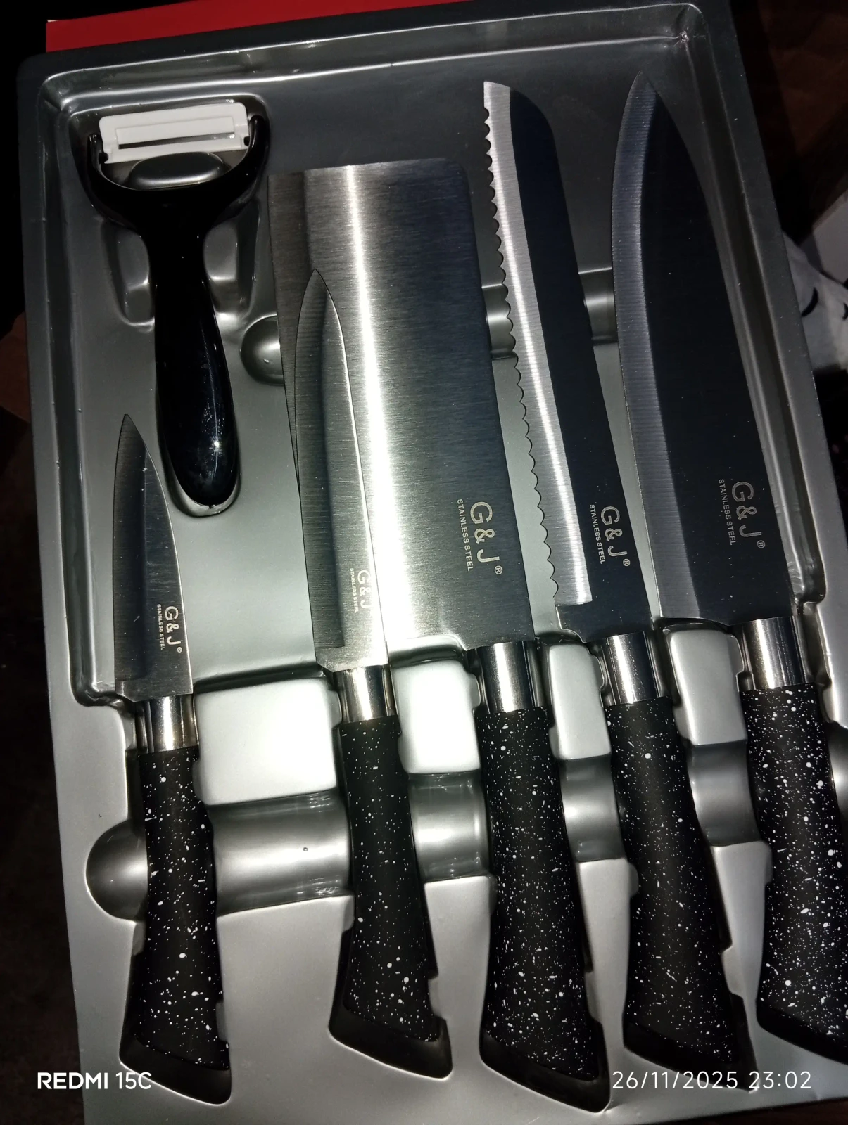 Set de cuchillos de acero inoxidable