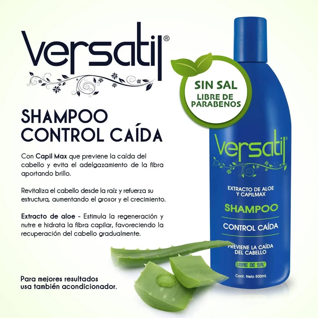 versatil shampoo x1000ml control caida