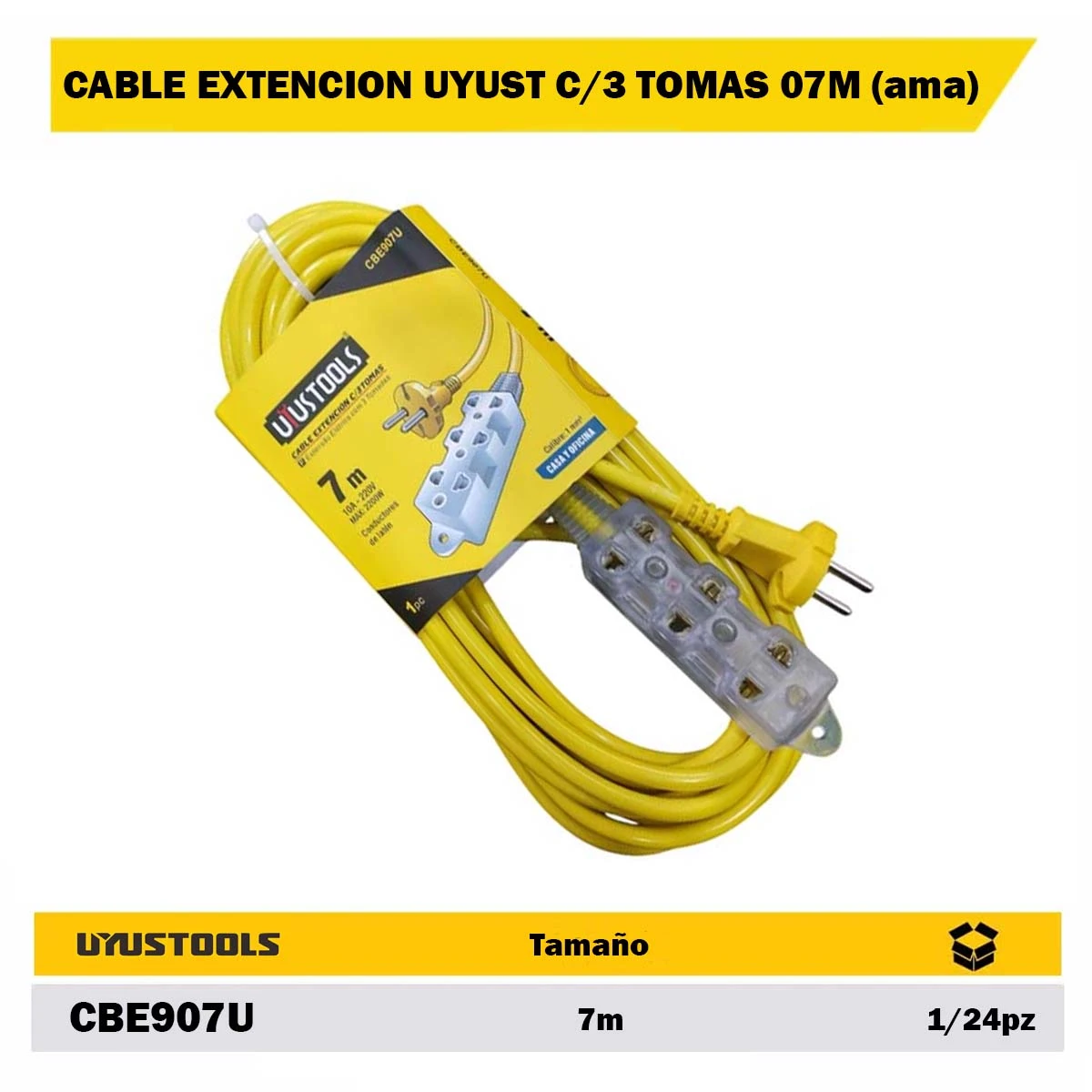 CABLE EXTENCION UYUST C/3 TOMAS 7M (ama)