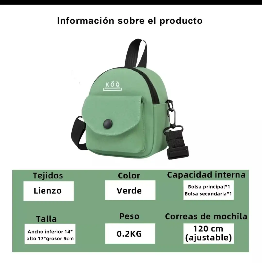 Bolso de lona de hombro casual