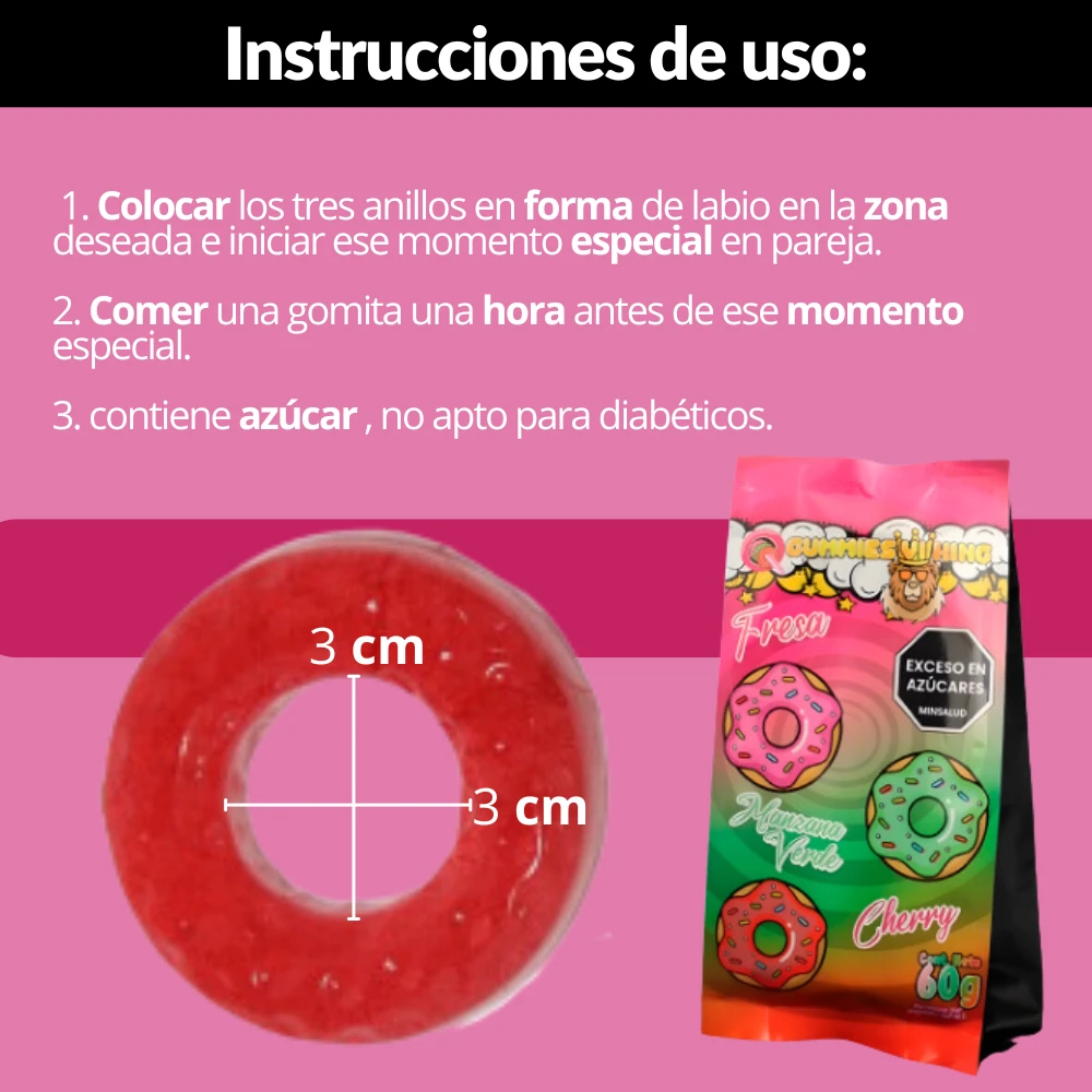 X3 anillo sexual pene comestible 