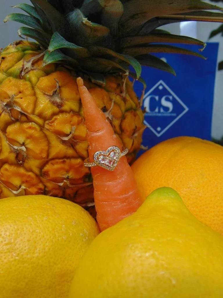 ANILLO ACERO DOR CORA BAGUET CENTRO BLANCO 2