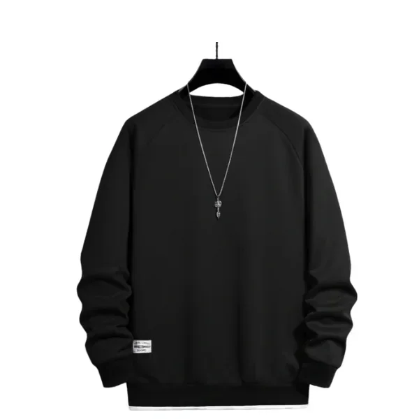 Hombres Sudadera con parche de letra de manga