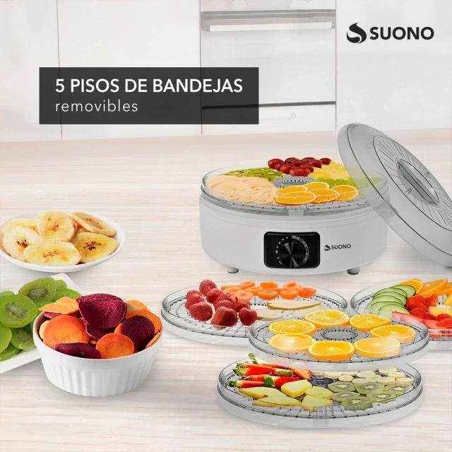 Deshidratador de Alimentos Suono con 5 Bandejas 5