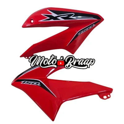 PL XR 150 L Tapa lateral tanque color rojo x 2 OKL IMTAL233