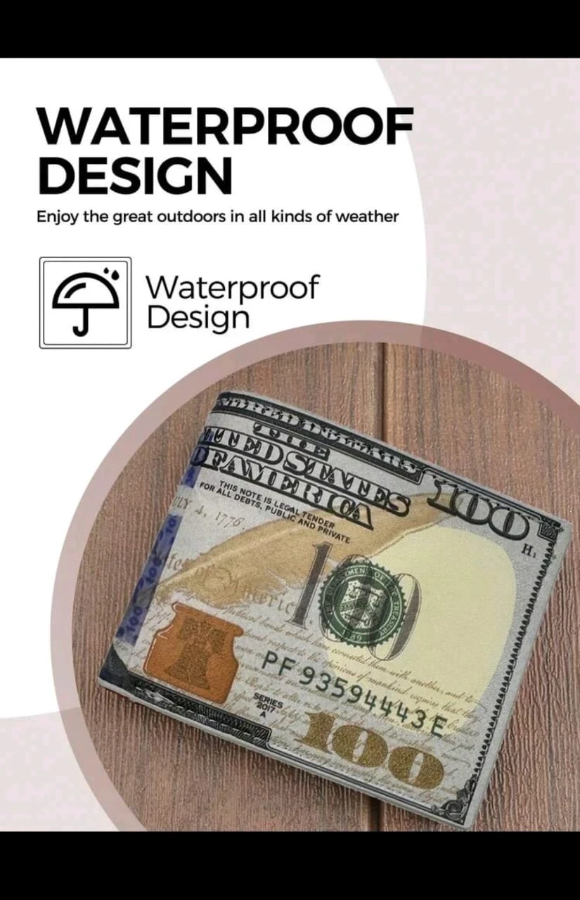 Billetera de caballero con diseño de Dolar americano 5