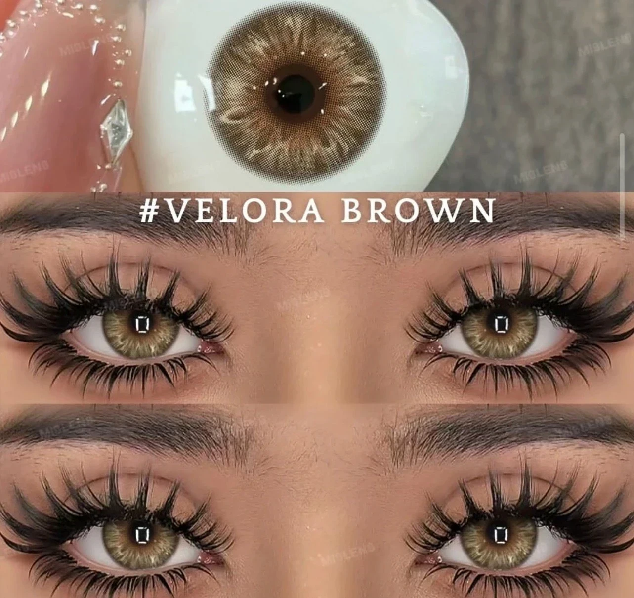 Lentes de contacto - Referencia: VELORA BROWN  4