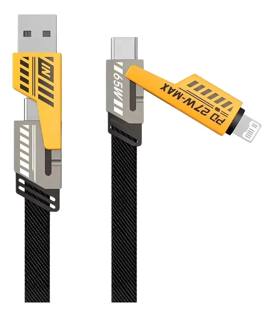 Cable USB Tipo C para IPhone Android 65w USB A y C 4 en 1
