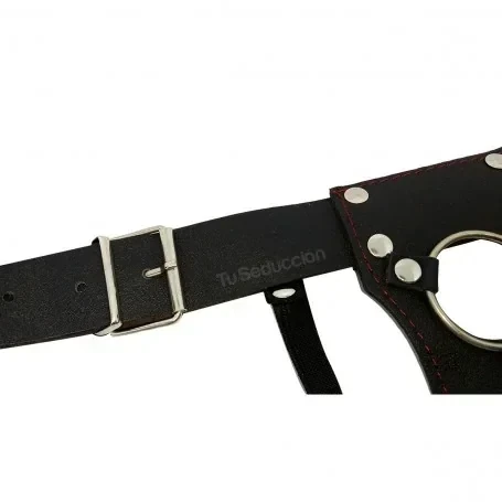 Arnés De Cuero, Anillo de Metal - 4cm 2