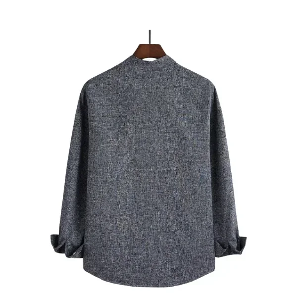 Hombres Camisa unicolor con botón 2