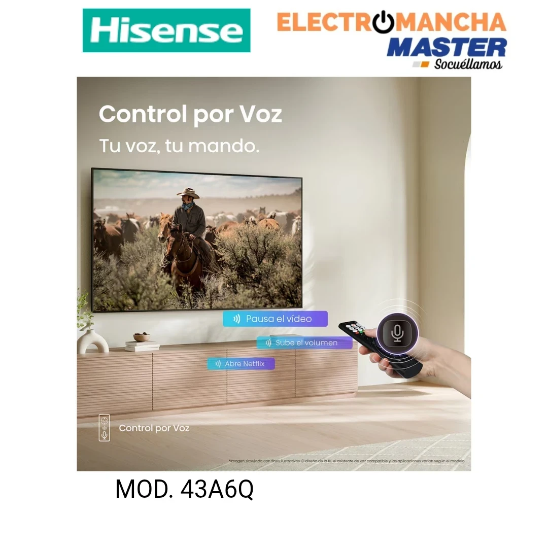 TELEVISIÓN HISENSE 43A6Q 43 PULGADAS SMART 4K  3