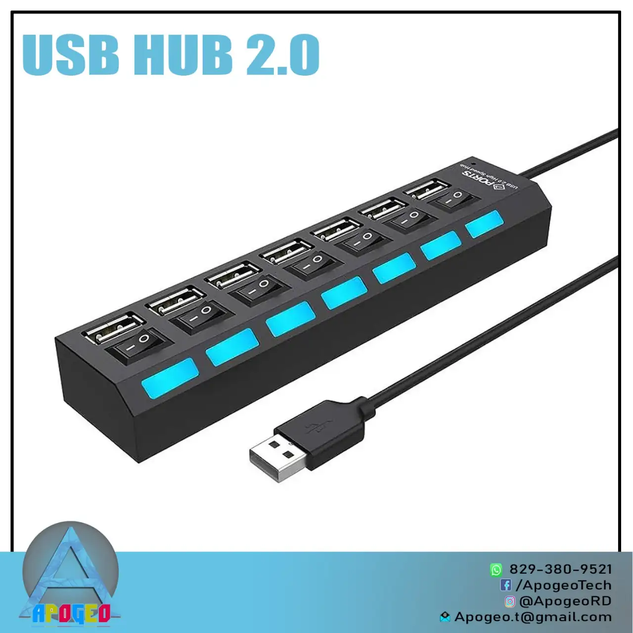 Adaptador USB Hub 2.0