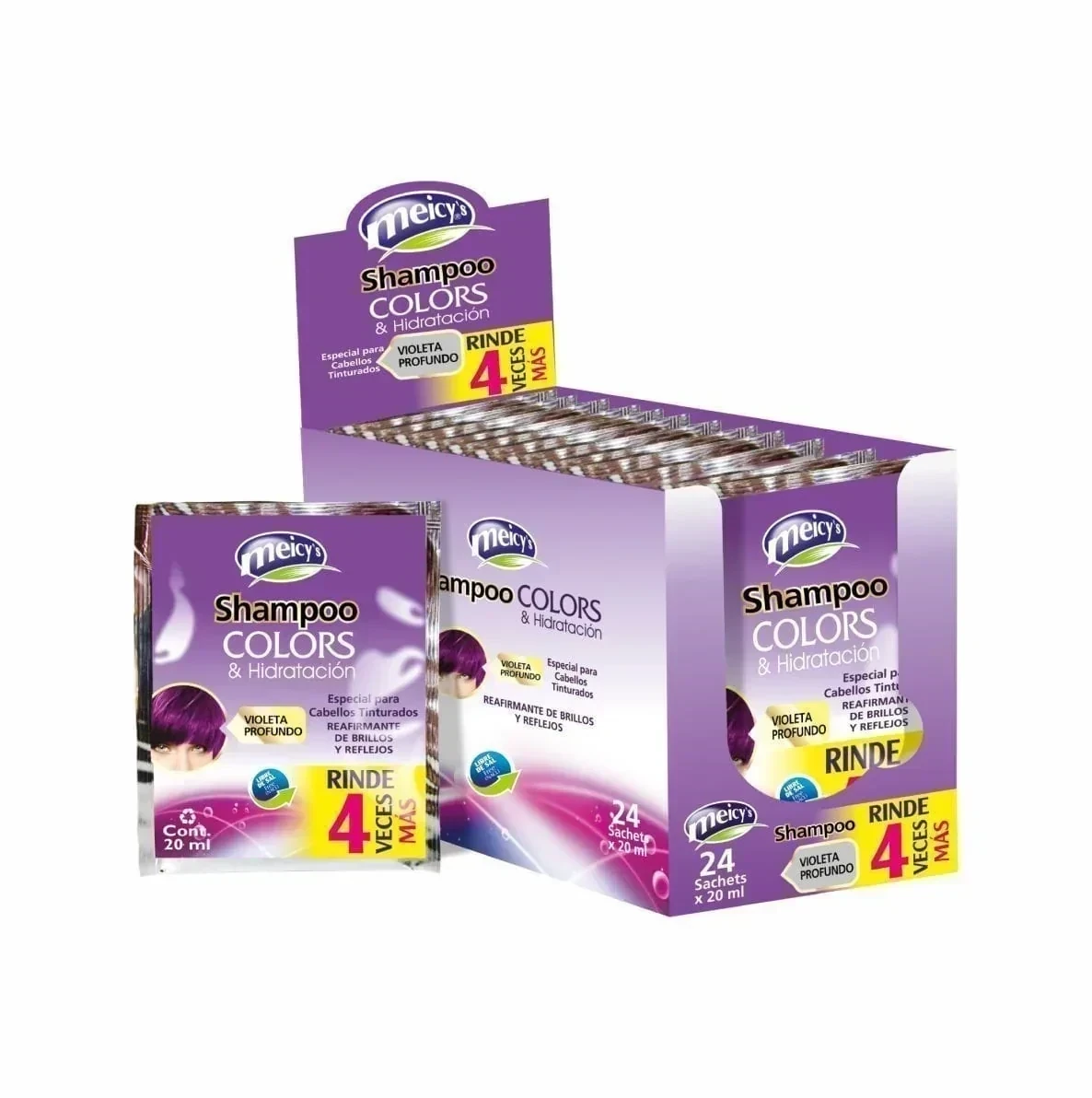 meicys shampoo color sobre x30 violeta profundo