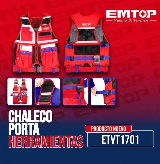 CHALECO PORTAHERRAMIENTAS EMTOP ETVT1701